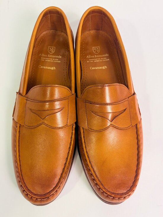 Allen Edmonds Cavanaugh Loafers Mens 13 D Walnut Leather Penny Slip On Shoes main image 11